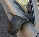 It was the horses by the car with their butts!