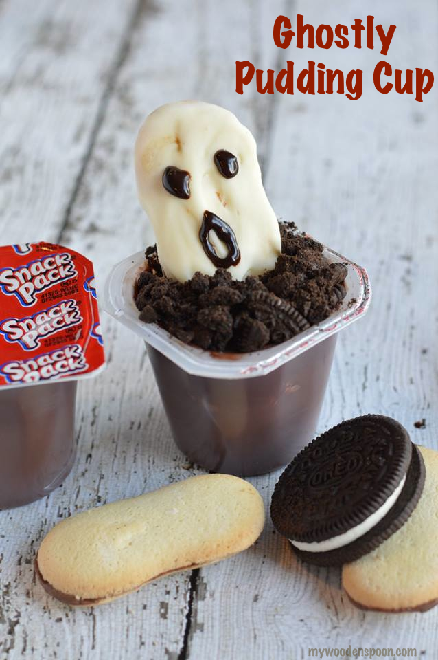 Ghostly Pudding Cups