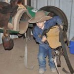 cowboy and saddle