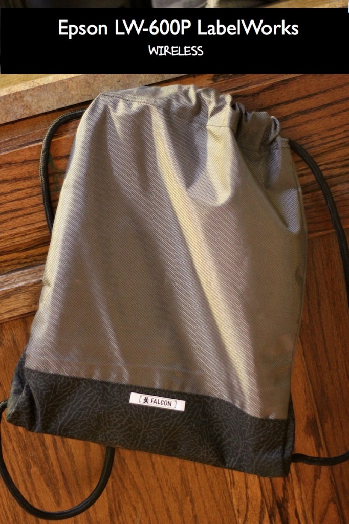 Epson LW-600P on backpack