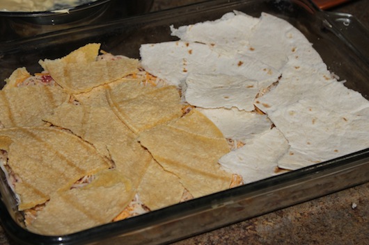 layered tortillas