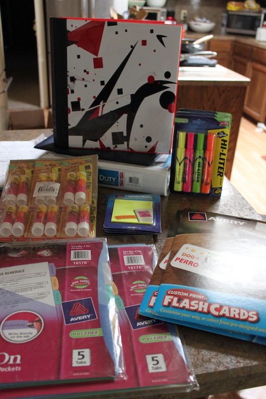 avery school supplies