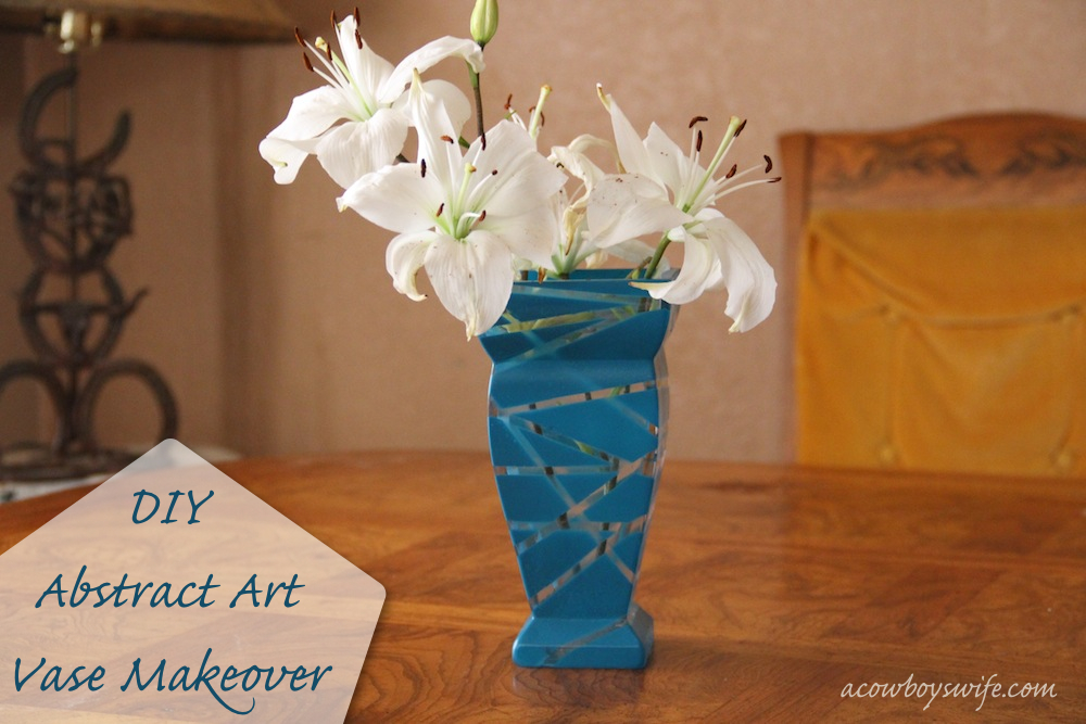 abstract art vase makeover