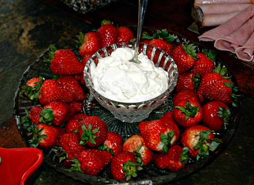 Fruit Dip with Strawberries