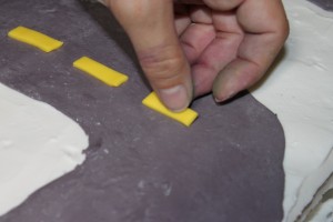 yellow fondant for road