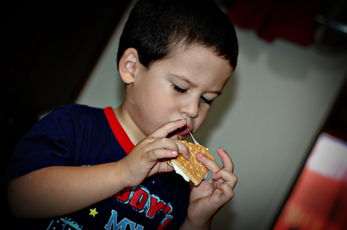 Eating Smores