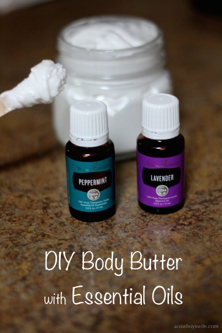 DIY Body Butter with Peppermint & Lavender Essential Oils