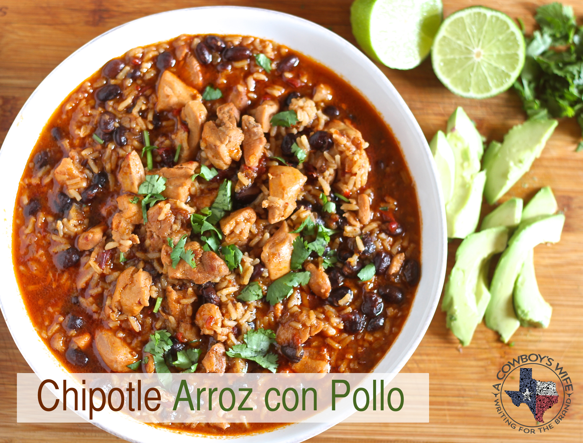 An Easy Mexican Soup - Chipotle Arroz con Pollo - A Cowboy's Wife