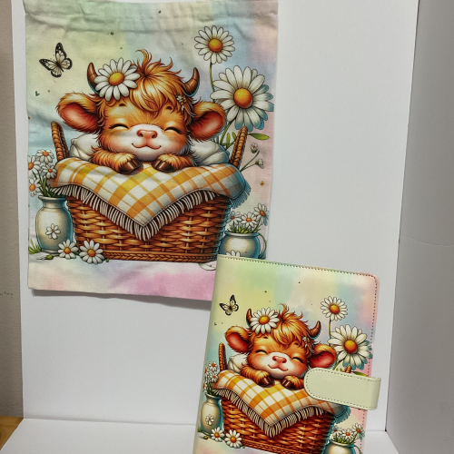 Basket of Sweets Cow  | Tote & A5 Binder Set