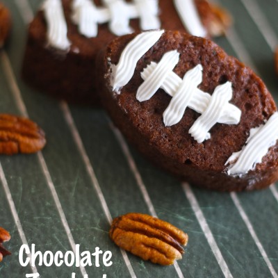 Football Shaped Chocolate Zucchini Bread with Pecans