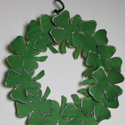 St. Patrick’s Day Shamrock Wreath Craft