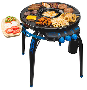 Blactop party hub grill