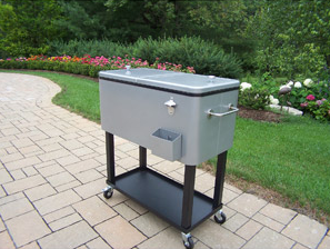 steel cooler cart