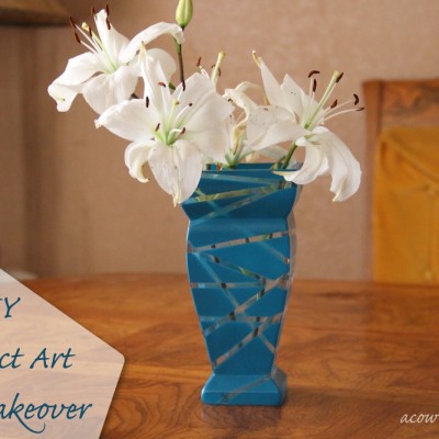 DIY: Vase Makeover Using Rust-Oleum and Rubberbands